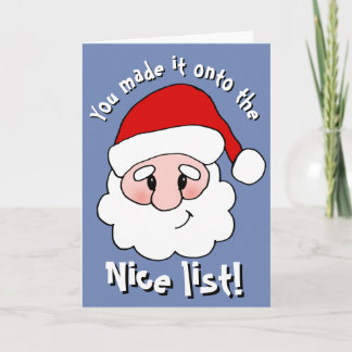 Nice List Christmas Card Feiertagskarte