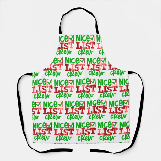Nice List Crew Erwachsene Schürze (Vorderseite)