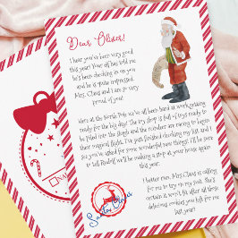 Nice List Letter of Santa Claus North Pole Mail Einladung