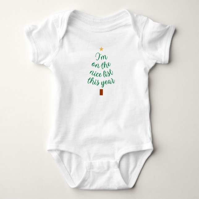 Nice List One-Piece Baby Strampler (Vorderseite)