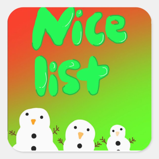 Nice List Stickers (Vorderseite)