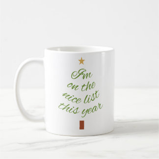 Nice List Weihnachtsbaum Kaffeetasse