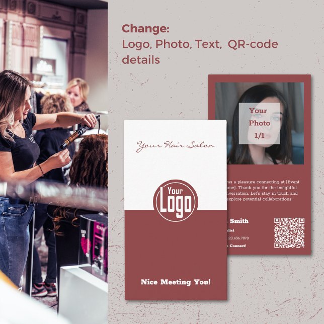 Nice Meeting You Hair Stylist Vielen Dank Visitenkarte (Nice Meeting You Hair Stylist Thank You Business Card)