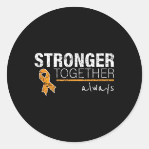Nice Message Leukemia Awareness Orange Ribbon Wome Runder Aufkleber