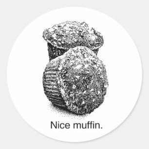 NICE MUFFIN -.png Runder Aufkleber