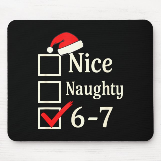 Nice Naughty 67 Christmas Brain Rot  Mousepad (Vorne)