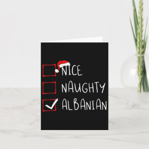 Nice Naughty Albanian Weihnachten Albanien Roots H Karte