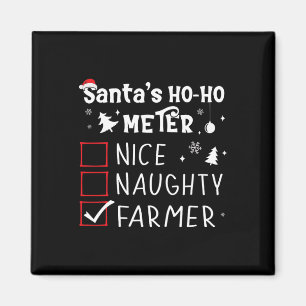 Nice Naughty Bauer Weihnachtsliste Weihnachtsmann  Magnet