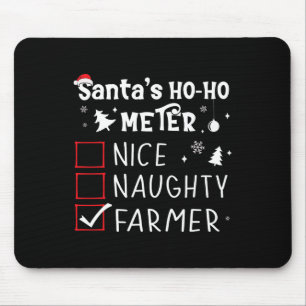 Nice Naughty Bauer Weihnachtsliste Weihnachtsmann Mousepad