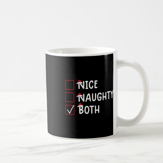 Nice Naughty beides Niedliche Weihnachten Kaffeetasse (Rechts)