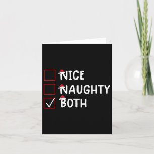 Nice Naughty beides Niedliche Weihnachten Karte
