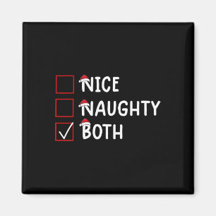 Nice Naughty beides Niedliche Weihnachten Magnet