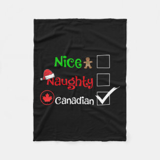 Nice Naughty Canadian Kanada Weihnachten Pyjam Fleecedecke
