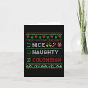 Nice Naughty Colombian Christmas Checklist Colombi Karte