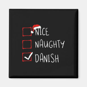 Nice Naughty Danish Christmas Denmark Heritage Roo Magnet