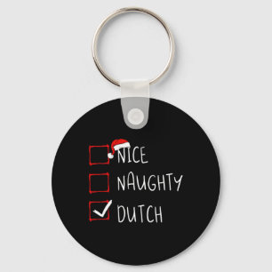 Nice Naughty Dutch Christmas Netherlands Heritage Schlüsselanhänger
