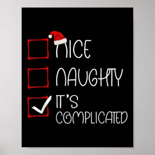 Nice Naughty Es ist komplizierte Weihnachtsliste S Poster
