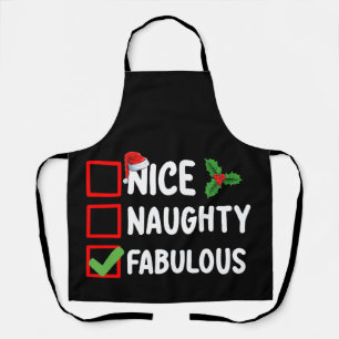 Nice Naughty Fabulous Funny Weihnachtsliste H Schürze