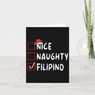 Nice Naughty Filipino Weihnachten Philippinen Xmas Karte