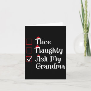 Nice Naughty Fragte Mein Oma Niedlichen Weihnachte Karte