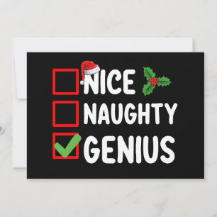 Nice Naughty Genius Weihnachtsliste Familienurlaub Einladung