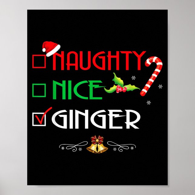 Nice Naughty Ginger Group Matching Christmas  Poster (Vorne)