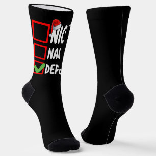 Nice Naughty hängt von Weihnachts-Liste Urlaub Socken