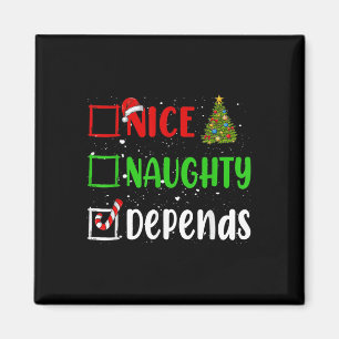 Nice Naughty hängt Weihnachts-Liste Weihnachten We Magnet