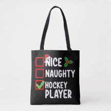 Nice Naughty Hockey Player Weihnachtsliste Santa