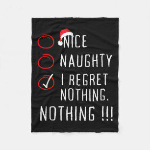 Nice Naughty I bedaure Nichts Weihnachtsliste Männ Fleecedecke