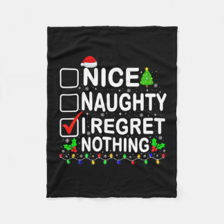 Nice Naughty I bedaure Nichts Weihnachtsliste Weih Fleecedecke
