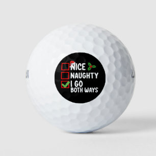 Nice Naughty I go Beide Arten Weihnachtskalender U Golfball