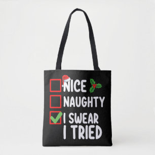 Nice Naughty I Sweet I Tried Christmas List