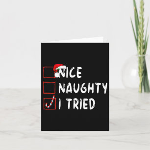 Nice Naughty I Triday Xmas Funny Weihnachten Karte