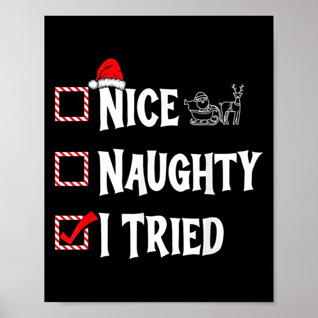 Nice Naughty - I Tried Christmas List  Poster (Vorne)