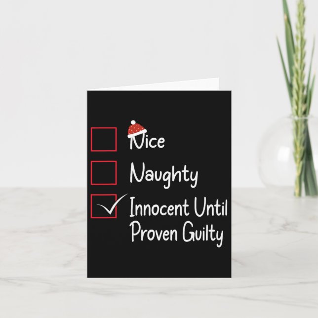 Nice naughty Innocent bis Proven Guilty 1 Karte (Vorderseite)
