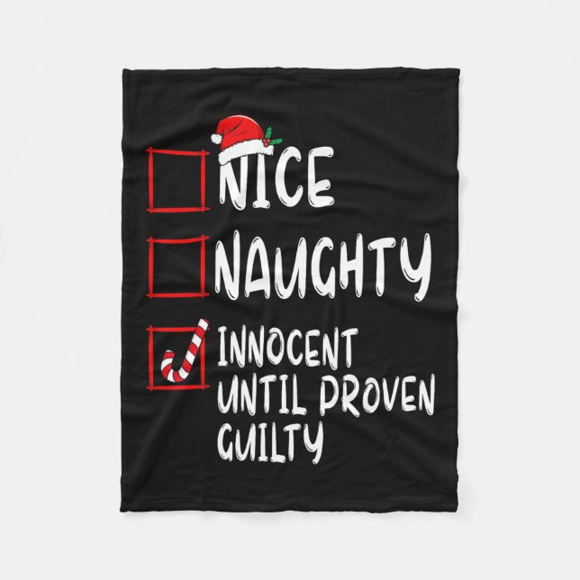 Nice Naughty Innocent bis Proven Guilty Christma Fleecedecke (Vorderseite)