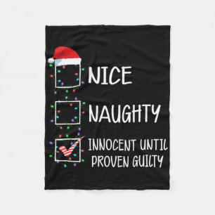 Nice Naughty Innocent bis Proven Guilty Christma Fleecedecke
