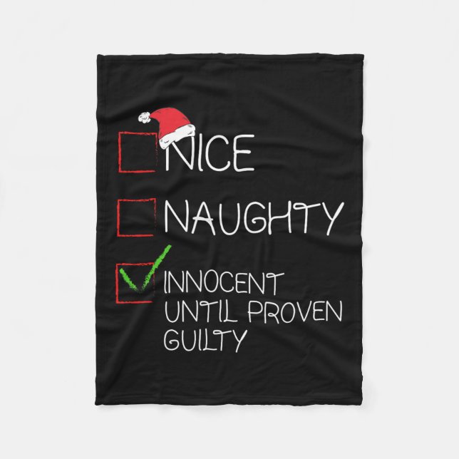 Nice Naughty Innocent bis Proven Guilty Christma Fleecedecke (Vorderseite)