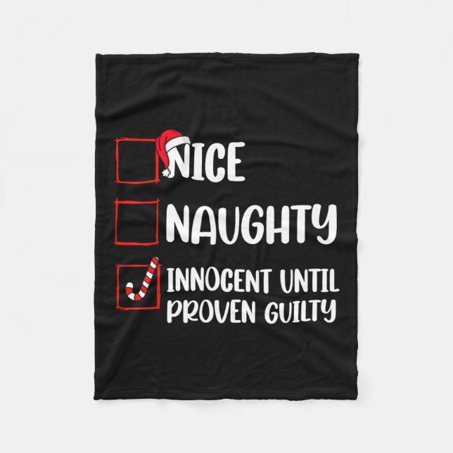 Nice Naughty Innocent bis Proven Guilty Christma Fleecedecke (Vorderseite)