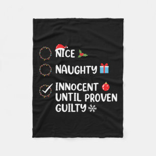 Nice Naughty Innocent bis Proven Guilty Christma Fleecedecke