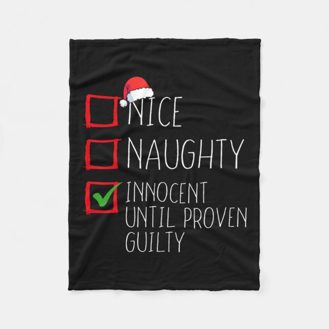 Nice Naughty Innocent bis Proven Guilty Christma Fleecedecke (Vorderseite)