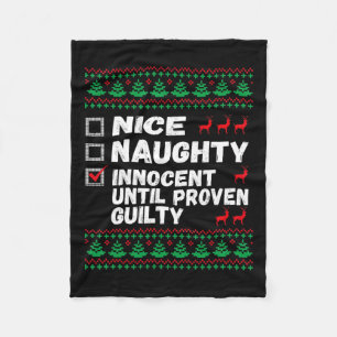Nice Naughty Innocent bis Proven Guilty Christma Fleecedecke