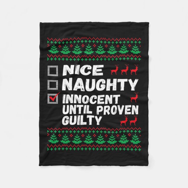 Nice Naughty Innocent bis Proven Guilty Christma Fleecedecke (Vorderseite)