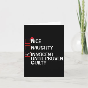 Nice Naughty Innocent bis Proven Guilty Christma Karte