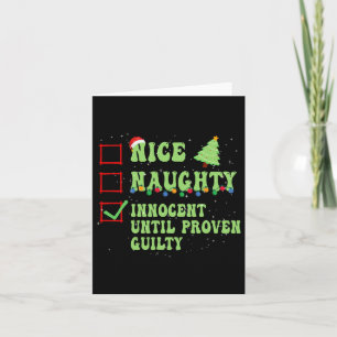 Nice Naughty Innocent bis Proven Guilty Christma Karte