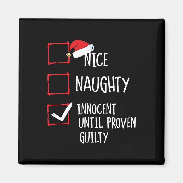 Nice Naughty Innocent bis Proven Guilty Christma Magnet (Vorne)