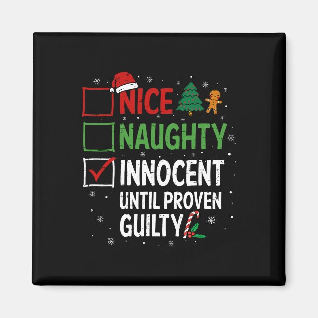 Nice Naughty Innocent bis Proven Guilty Christma Magnet (Vorne)