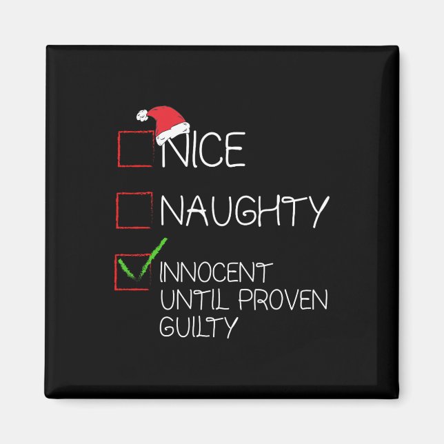 Nice Naughty Innocent bis Proven Guilty Christma Magnet (Vorne)