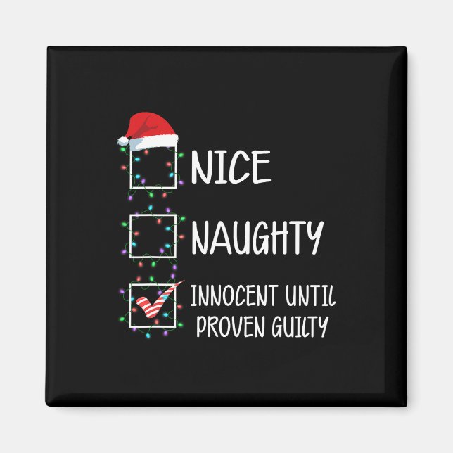Nice Naughty Innocent bis Proven Guilty Christma Magnet (Vorne)